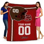 personalized cornell big red helmet theme red quilt blanket best selling