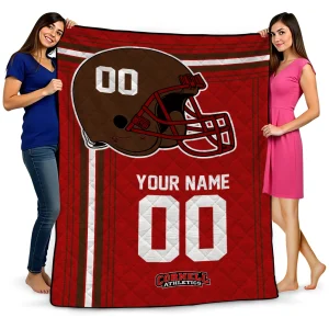 personalized cornell big red helmet theme red quilt blanket best selling