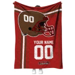 personalized cornell big red helmet theme red quilt blanket best selling