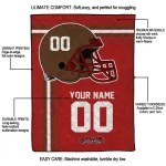 personalized cornell big red helmet theme red quilt blanket best selling
