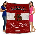 personalized cornell big red hibiscus burst red white quilt blanket best selling