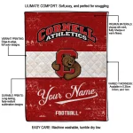 personalized cornell big red hibiscus burst red white quilt blanket best selling