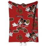 personalized cornell big red mickey football red quilt blanket best selling