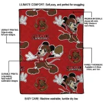 personalized cornell big red mickey football red quilt blanket best selling