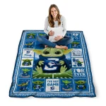 personalized creighton bluejays yody baby pattern blue quilt blanket best selling
