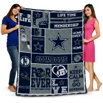 personalized dallas cowboys helmet passion blue quilt blanket best selling