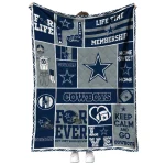 personalized dallas cowboys helmet passion blue quilt blanket best selling