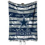 personalized dallas cowboys layered florals blue white quilt blanket best selling