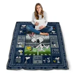 personalized dallas cowboys snoopy coach blue quilt blanket best selling