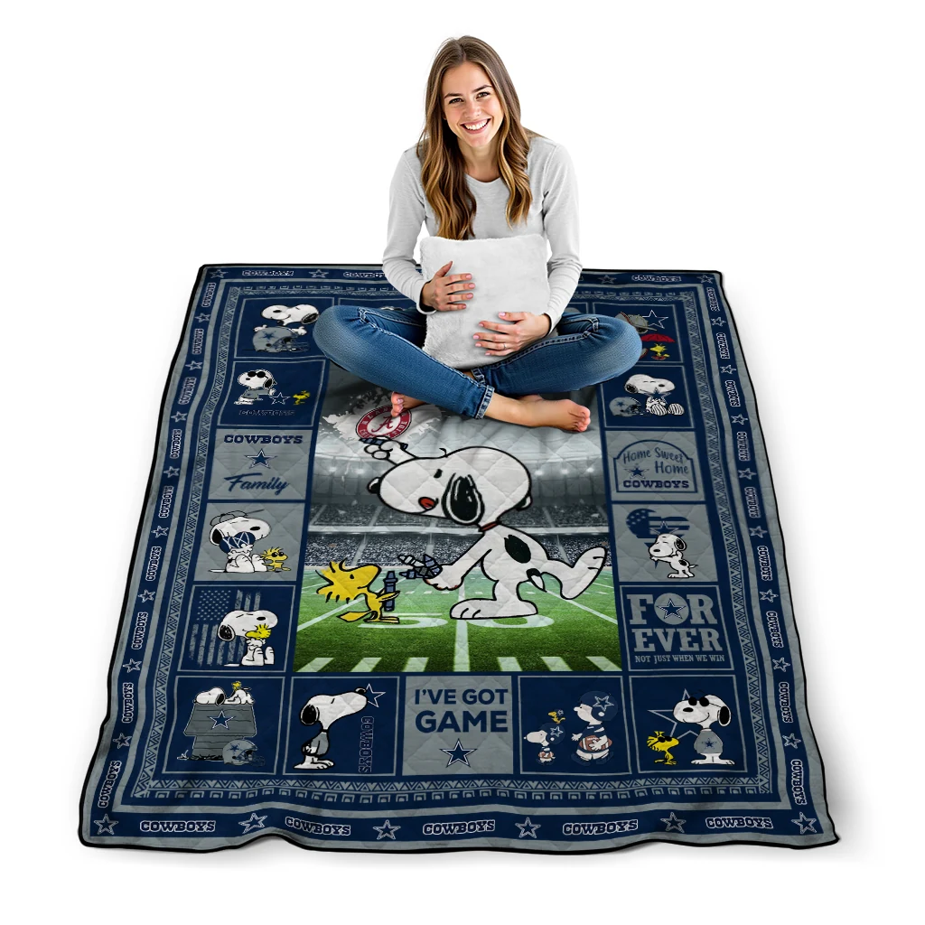 personalized dallas cowboys snoopy coach blue quilt blanket high quality personalized dallas cowboys snoopy coach blue quilt blanket high quality
