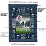 personalized dallas cowboys snoopy coach blue quilt blanket best selling