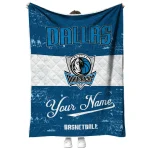personalized dallas mavericks helmet fan blue white quilt blanket best selling