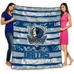 personalized dallas mavericks layered florals blue white quilt blanket best selling