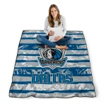 personalized dallas mavericks layered florals blue white quilt blanket best selling
