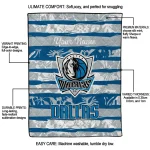 personalized dallas mavericks layered florals blue white quilt blanket best selling