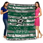 personalized dallas stars layered florals green white quilt blanket best selling