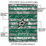 personalized dallas stars layered florals green white quilt blanket best selling
