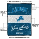 personalized detroit lions hibiscus burst blue white quilt blanket best selling