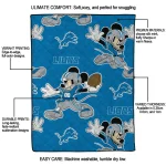 personalized detroit lions mickey football blue quilt blanket best selling