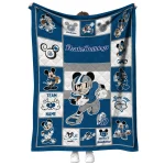 personalized drake bulldogs mickey crimson blue white quilt blanket best selling