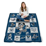personalized drake bulldogs mickey crimson blue white quilt blanket best selling