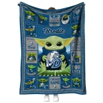 personalized drake bulldogs yody baby pattern blue quilt blanket best selling