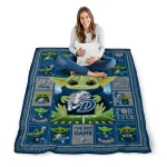 personalized drake bulldogs yody baby pattern blue quilt blanket best selling