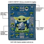personalized drake bulldogs yody baby pattern blue quilt blanket best selling