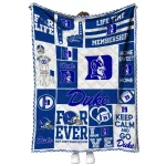 personalized duke blue devils helmet passion blue quilt blanket best selling