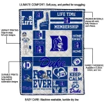 personalized duke blue devils helmet passion blue quilt blanket best selling