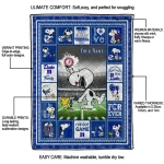 personalized duke blue devils snoopy coach blue quilt blanket best selling