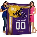 personalized east carolina pirates helmet theme purple quilt blanket best selling