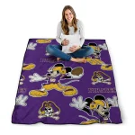 personalized east carolina pirates mickey football purple quilt blanket best selling