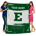 personalized eastern michigan eagles grunge patch green white quilt blanket best selling