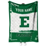personalized eastern michigan eagles grunge patch green white quilt blanket best selling