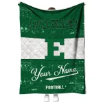 personalized eastern michigan eagles hibiscus burst green white quilt blanket best selling
