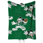 personalized eastern michigan eagles mickey football green quilt blanket best selling