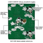 personalized eastern michigan eagles mickey football green quilt blanket best selling