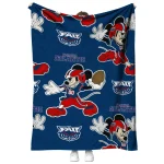 personalized florida atlantic owls mickey football blue quilt blanket best selling