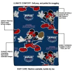 personalized florida atlantic owls mickey football blue quilt blanket best selling