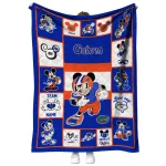 personalized florida gators mickey crimson blue white quilt blanket best selling