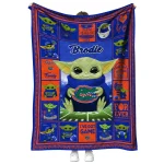 personalized florida gators yody baby pattern blue quilt blanket best selling