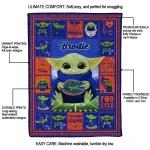 personalized florida gators yody baby pattern blue quilt blanket best selling