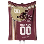 personalized florida state seminoles helmet theme garnet quilt blanket best selling