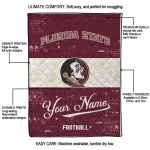 personalized florida state seminoles hibiscus burst garnet white quilt blanket best selling