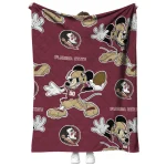 personalized florida state seminoles mickey football garnet quilt blanket best selling