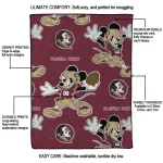 personalized florida state seminoles mickey football garnet quilt blanket best selling
