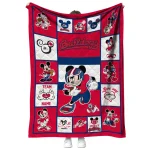 personalized fresno state bulldogs mickey crimson red white quilt blanket best selling