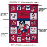 personalized fresno state bulldogs mickey crimson red white quilt blanket best selling