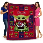 personalized fresno state bulldogs yody baby pattern red quilt blanket best selling